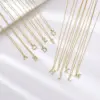 Wholesale Ion Plating (IP) 16K Gold Platinum Real Gold Plated Letter 304 Stainless Steel Simple Style Waterproof Non Tarnish 304 Stainless Steel Pendant Necklace
