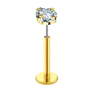 White Zircon-Gold / 0.8*6*3mm (single)