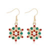 Wholesale Diamond Bell Snowflake Christmas Tree Earrings