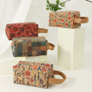 Wholesale Original rtable Large-Capacity Cork Cosmetic Bag Rectangular Storage Bag