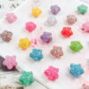 Wholesale Factory Sold 21MM Five-pointed Star Sequin Beads Straight Hole Acrylic Beads Beaded Stationery Pen Decoration Cream Glue Jewelry Accessories