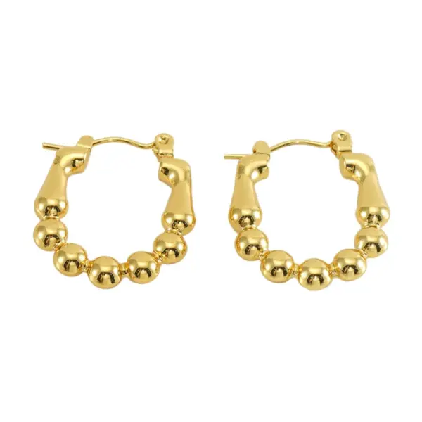oly-828ef0105863c9b628b0faa67d83711e Wholesale 1 Pair Basic Classic Style Geometric Plating 304 Stainless Steel 18K Gold Plated Hoop Earrings