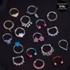 Wholesale Seamless Stainless Steel Butterfly Nose Ring Snake Dancer Earrings Love Design Zircon Inlaid Unisex Piercing Nose Pin
