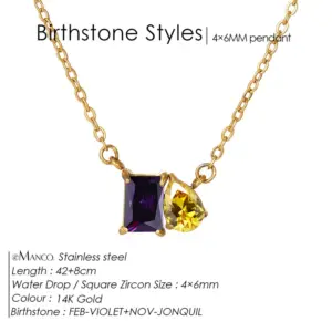 February Deep Purple Square Diamond Light Yellow Water Drops