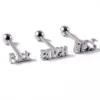 Wholesale 1 Piece Tongue Rings Lady Letter 304 Stainless Steel Plating