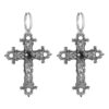 oly-82a1d7e9b8f1e0e9163a811698af4cbb Wholesale European and American exaggerated ancient silver alloy Flower Vine cross stud earrings Female Gothic retro hip hop exaggerated earrings fashion accessories