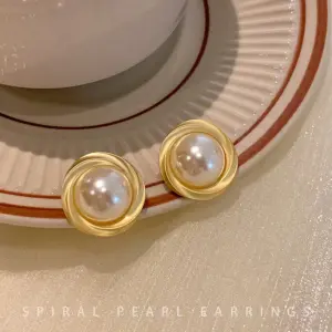 22-Pearl Stud Earrings