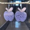 oly-82aed22efd81016e40ad885ba7f25b72 Wholesale Cross-border New School Season Graduation Season Acrylic Earrings Apple English Letter Sweet Holiday Gift Earrings