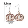 Wholesale Double-layer wooden earrings with acrylic pendant
