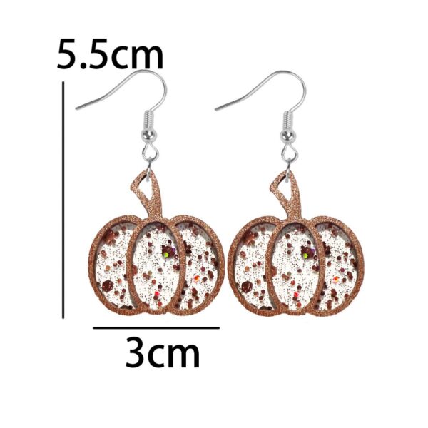 Wholesale Double-layer wooden earrings with acrylic pendant