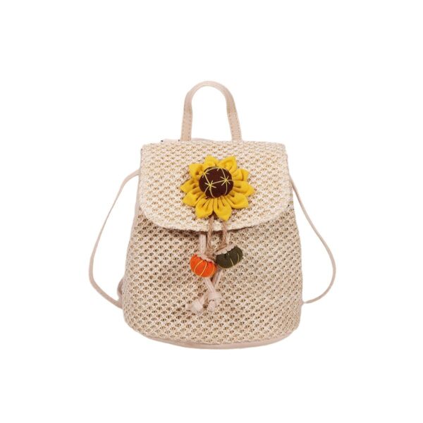 Wholesale Straw sunflower backpack