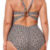 Wholesale 2025 New European and American Large Size Fashionable Sexy Goddess Deep V One-Piece Swimsuit Bikini Swimsuit Beach Pool