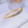Wholesale Lady Round Titanium Steel Plating Artificial Rhinestones Bangle