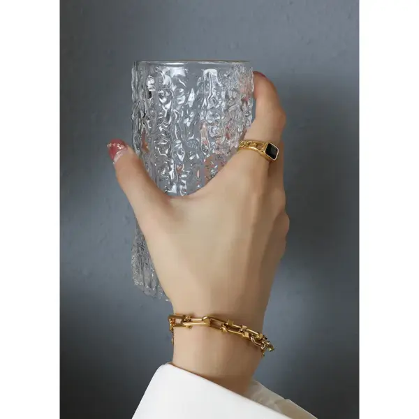 Wholesale PVD Coated Real Gold Plated 18K Gold Geometric 304 Stainless Steel Fashion Waterproof Non Tarnish