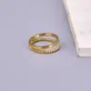 Wholesale 304 Stainless Steel Solid Color PVD Coated Zircon 18K Real Gold Plated Simple Style Classic Style Commute Waterproof Non Tarnish Plating Inlay Gold Rings