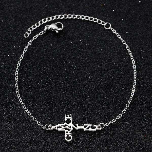 Wholesale Silver Stainless Steel Cross Bracelet