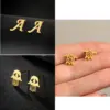 Wholesale 1 Pair Fashion Tortoise Letter Plating Hollow Out 201 Stainless Steel 18K Gold Plated Stainless Steel Earrings