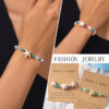 Wholesale Cross-border European and American Bohemian Shell Starfish Woven Pull Bead Bracelet Ins Summer Beach Holiday Foot