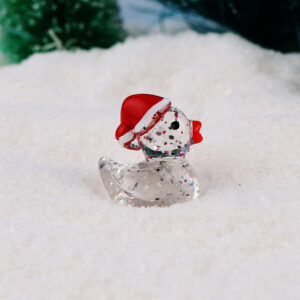Fine glitter christmas duck-white
