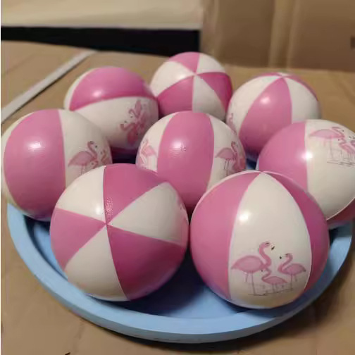 Wholesale Cross-border 63mm beach ball pu ball foam pressure ball decompression toy pu decompression Macaron beach ball