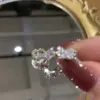 Wholesale Simple Style Butterfly Copper Butterfly Inlay Zircon Open Ring
