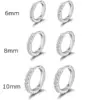 1 Piece Simple Style Geometric Inlay Copper Zircon Hoop Earrings