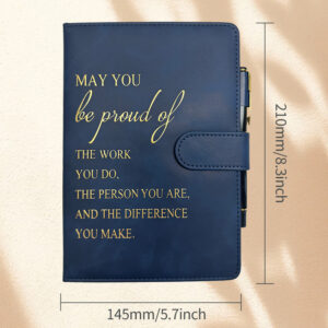 Hemming button navy blue (book + pen)