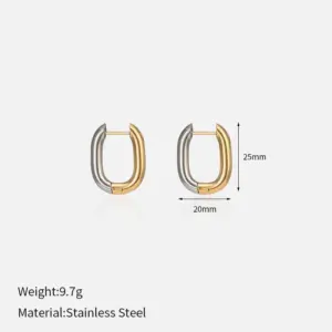 Gold Oval Earrings