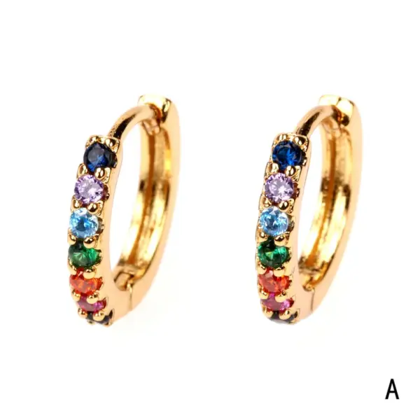 oly-830a44dfd26e09e7eb884fa621063a32 Wholesale Fashion Geometric Diamond Copper Artificial Gemstones Earrings