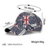 Wholesale Adult hat wholesale European and American men's and women's rice flag baseball cap cross-border British flag pattern sun hat B1129