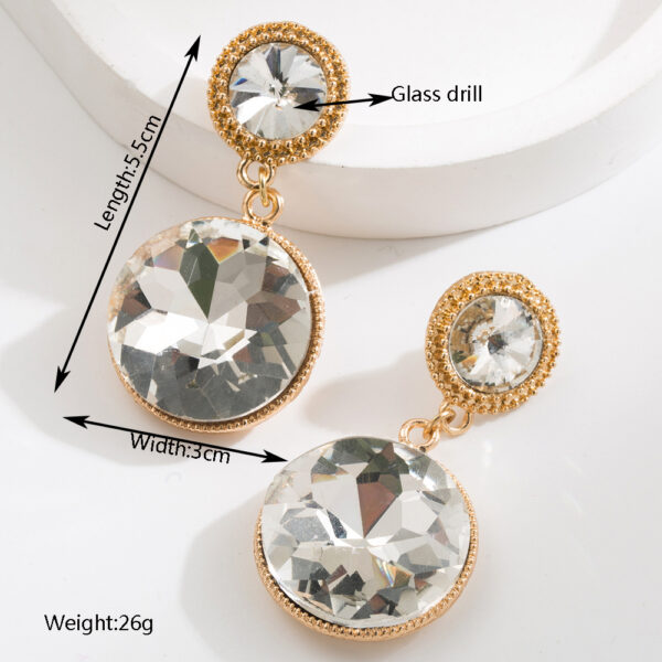 oly-830eebc136b73166a75e85c84e686334 Wholesale Korean fashion high-end crystal love geometric earrings temperament leopard diamond earrings fashion sparkling ball earrings