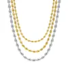 Wholesale PVD Coated Real Gold Plated Solid Color 201 Stainless Steel IG Style Simple Style Waterproof Non Tarnish 201 Stainless Steel Necklace