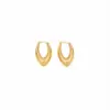 Wholesale Elegant Geometric Hollow C-Shape Hoop Earrings Stainless Steel Vintage Feel Style Women's Fashion Jewelry