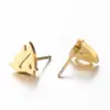 PVD Coated 18K Gold Real Gold Plated Animal 304 Stainless Steel Simple Style Waterproof Non Tarnish Ear Studs