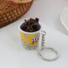 Wholesale Simulation food popcorn bucket keychain pendant fun food and play creative car student couple bag ornaments