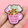 Wholesale Skull and flower quote brooch cartoon metal badge accessories
