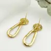PVD Coated Real Gold Plated 14K Gold Round Water Droplets 304 Stainless Steel Simple Style Commute Waterproof Non Tarnish Drop Earrings