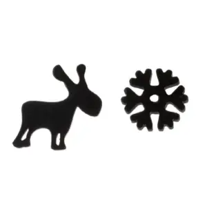 Deer Snowflake / Black
