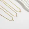 Wholesale Letter 304 Stainless Steel Copper Retro Classic Style 304 Stainless Steel Pendant Necklace