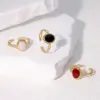 oly-8327e5f11ce4a19d7cd17e054cf0796a Wholesale PVD Coated Real Gold Plated 18K Gold Geometric 304 Stainless Steel Vintage Style Simple Style IG Style Waterproof Non Tarnish Open Rings