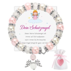 Silver wings pearl bracelet