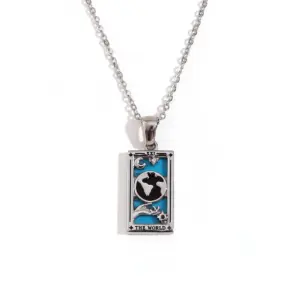 Original New Tarot Necklace-Steel Color-World