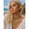 Wholesale PVD Coated Real Gold Plated 18K Gold Starfish Shell 304 Stainless Steel Vacation Marine Style Waterproof Non Tarnish 304 Stainless Steel Pendant Necklace