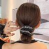 Wholesale Light Luxury Super Fairy Organza Large Intestine Hair Ring Mesh Ponytail Leather Headband High-End New Oversized Headwear for Women