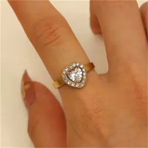 06 18K Real Gold (Love) a-417 / Adjustable Opening / 1 Piece