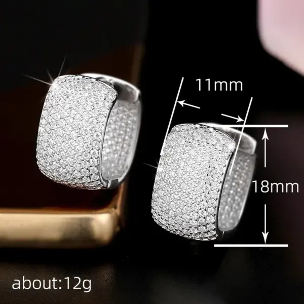 Wholesale 1 Pair Simple Style Shiny Geometric Inlay Copper Zircon Earrings