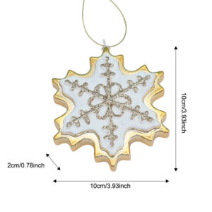 Gold plastic snowflake pendant