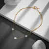 Wholesale PVD Coated Real Gold Plated 18K Gold Flower Titanium Steel Sweet Pastoral Waterproof Non Tarnish Titanium Steel Layered Necklaces