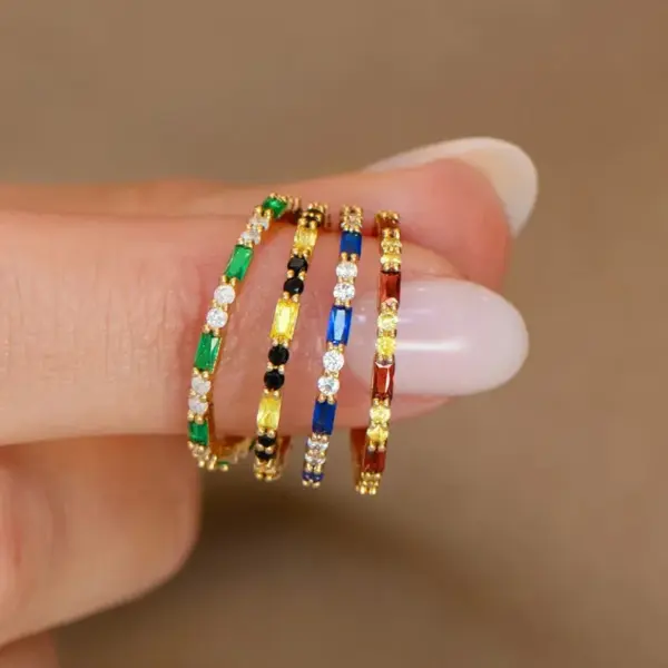 Wholesale Copper Plating Geometric Open Rings