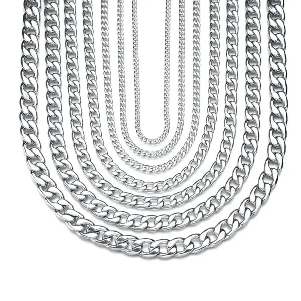 Wholesale Jewelry Hip-Hop Solid Color 304 Stainless Steel Polishing Stainless Steel Jewelry Sets